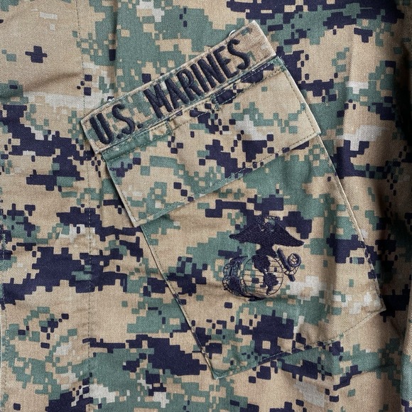 Military Shirt Sz M USMC Marine Combat Blouse Woodland Marpat Digital Camo MCCUU - Picture 6 of 15
